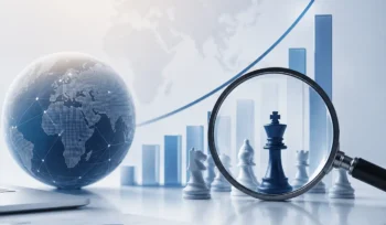 Competitive and market intelligence hero image featuring strategic business analysis, market growth charts, global data insights, and competitive benchmarking visuals.