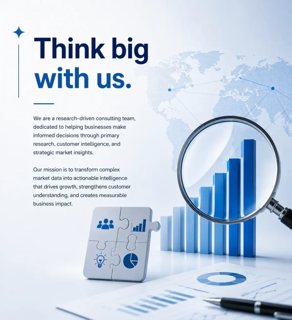 Modern consulting and market intelligence illustration representing 6thVeda Consulting’s research-driven business strategy and customer intelligence solutions.